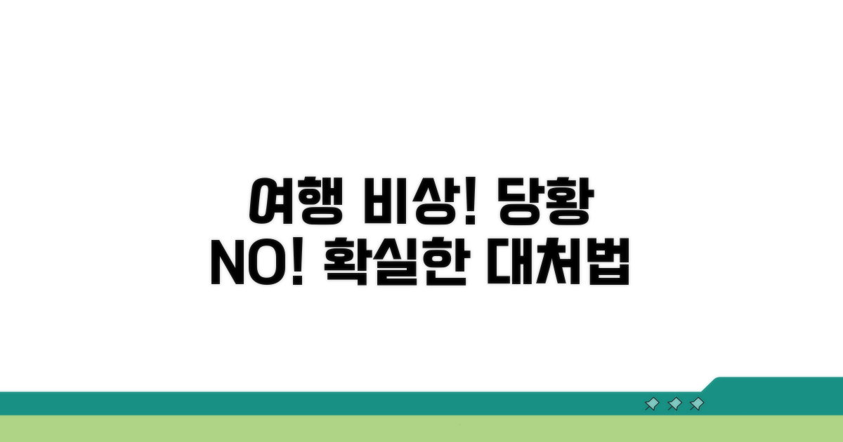 여행 중 문제 발생 시 대처 요령