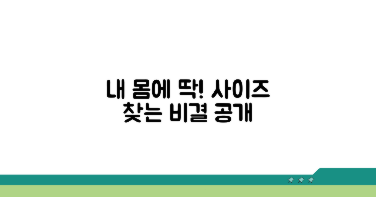 나에게 딱 맞는 옷 사이즈 찾는 비결