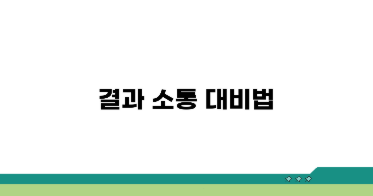 결과에 따른 의사소통 및 대비법