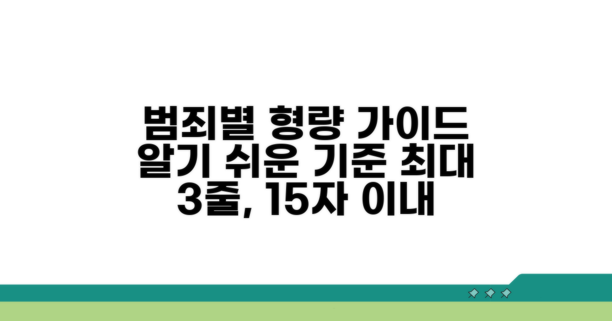 범죄 유형별 형량 산정 기준