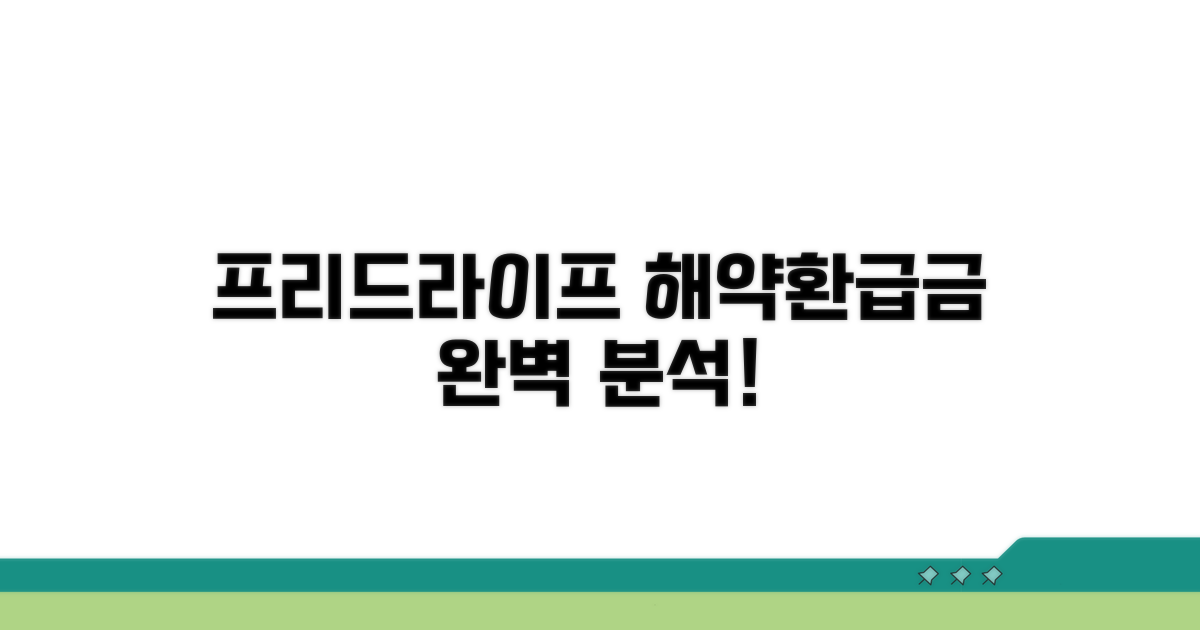 프리드라이프 해약환급금 상세 안내