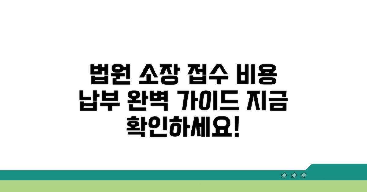 법원별 소장 접수 시 비용 납부 방법