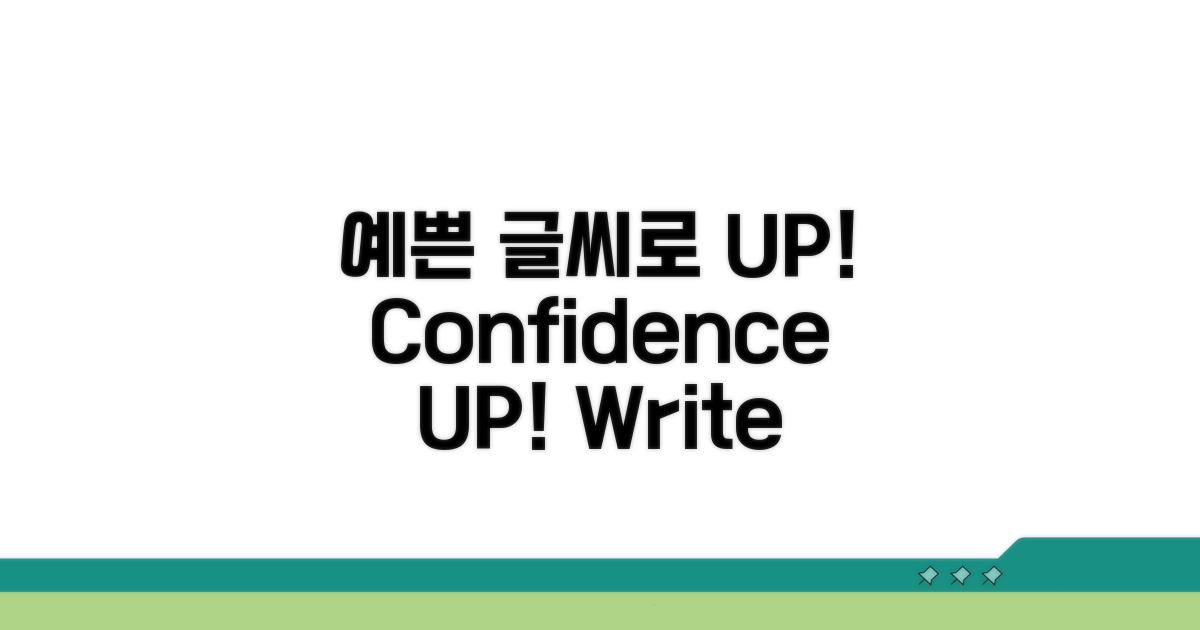 예쁜 글씨, 자신감까지 UP!