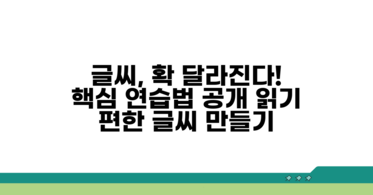 가독성 높이는 글씨 연습법