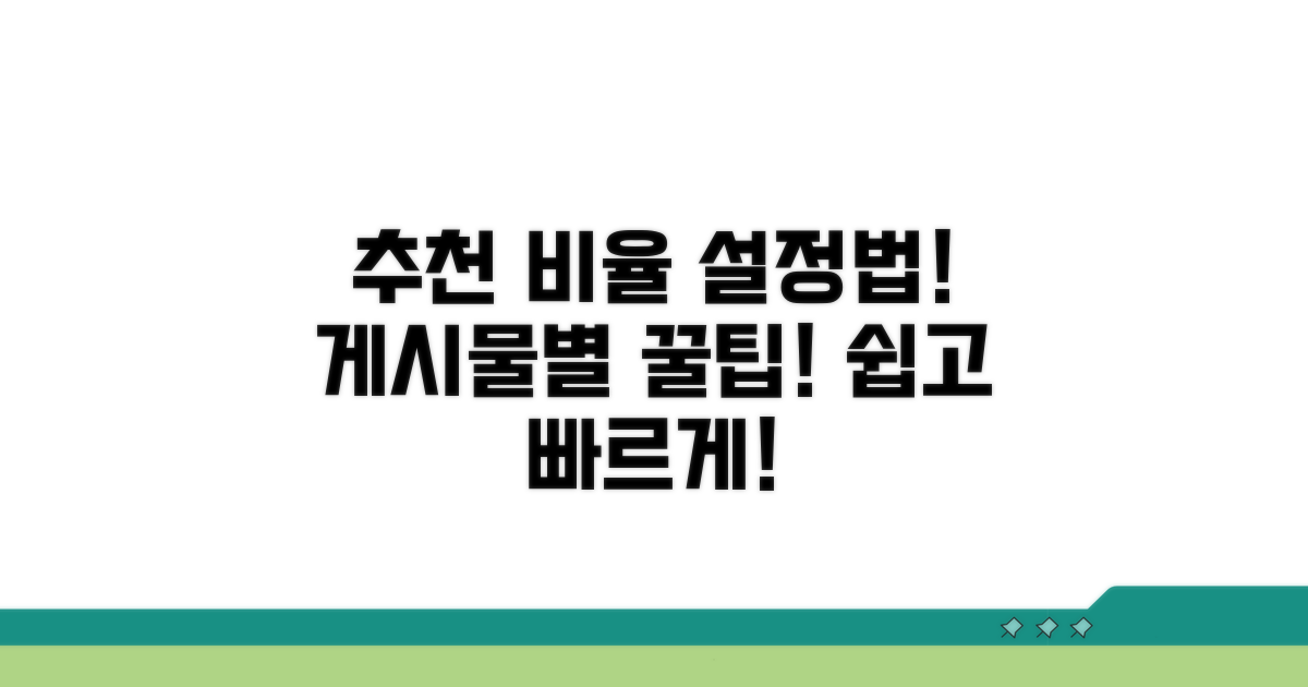 게시물별 추천 비율과 설정법