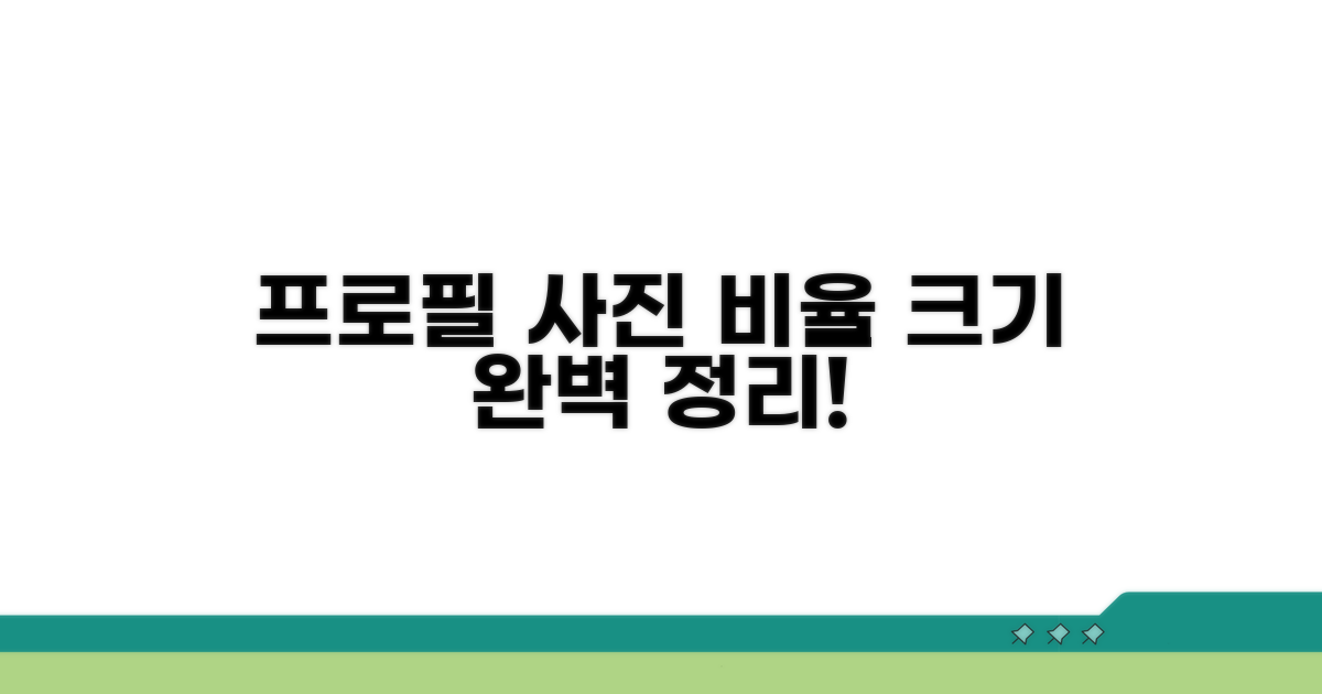 프로필 사진 비율과 크기 핵심