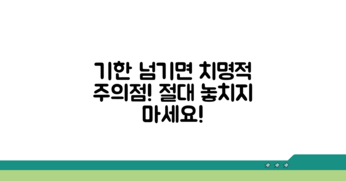 기한 넘기면 안 되는 핵심 주의점