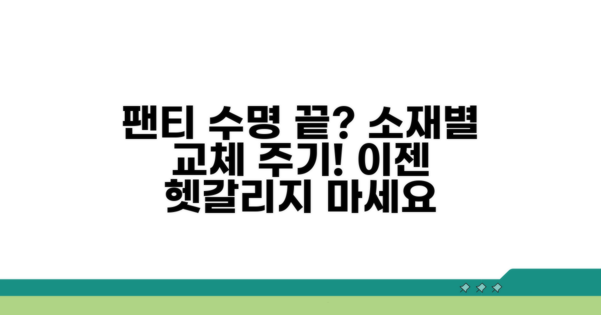 팬티 수명, 소재별 교체 주기 가이드