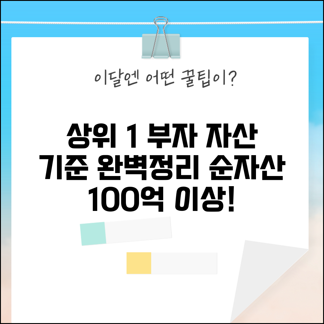 상위 10% 자산 기준 | 순자산 고자산가 기준 완벽정리