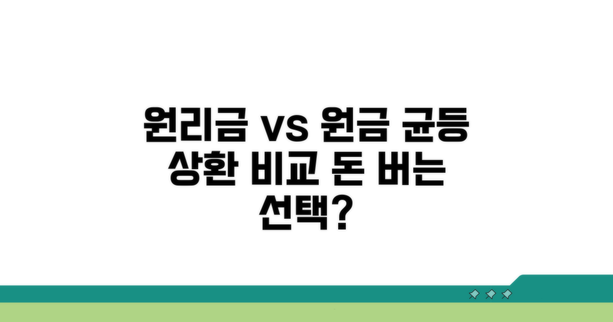 원리금 vs 원금 균등 상환 비교