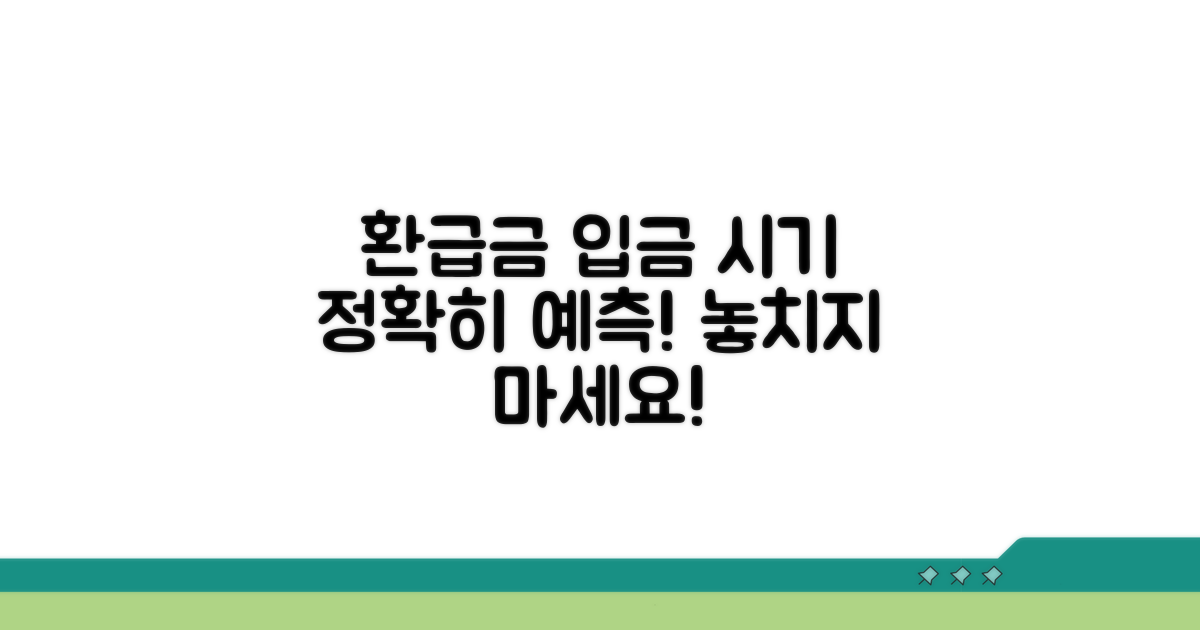 환급금 입금 시기 예상하기