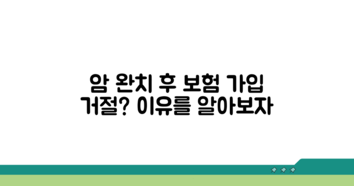 암 완치 후 보험 가입 거절 이유