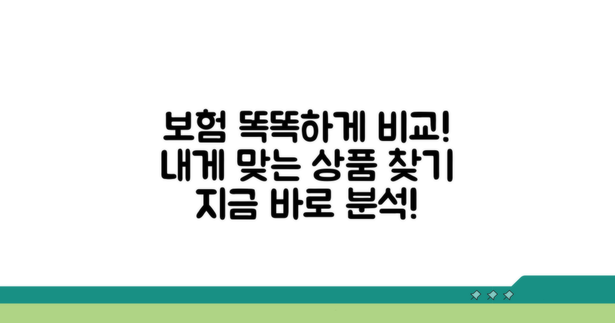 다양한 보험 상품 비교 분석