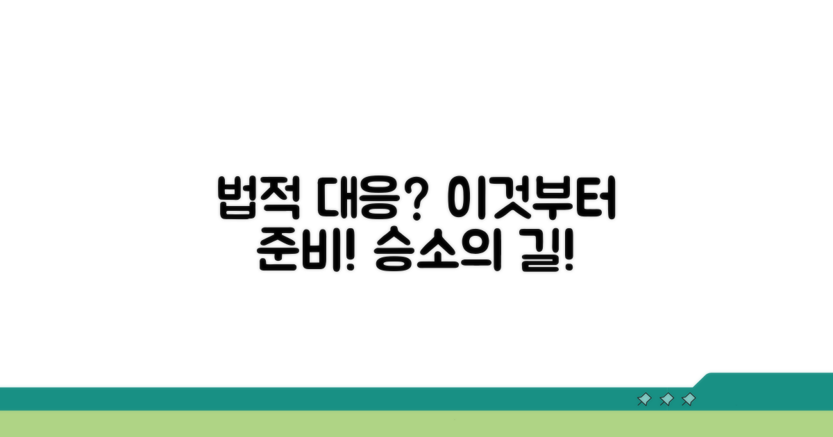 법적 대응, 이것부터 준비하세요