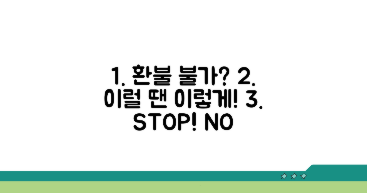 환불 불가한 경우와 대처법