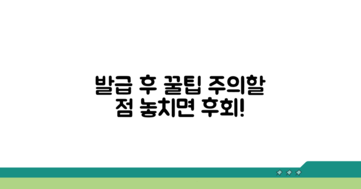 발급 후 활용 꿀팁과 주의할 점.