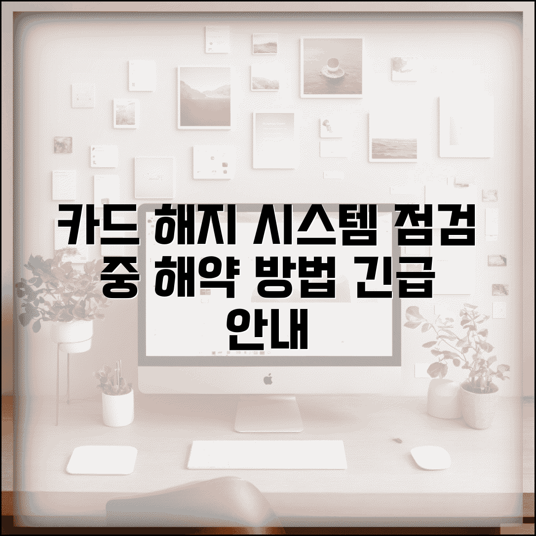 카드 해지 시스템 점검 | 서비스 점검 중 해약 신청 방법