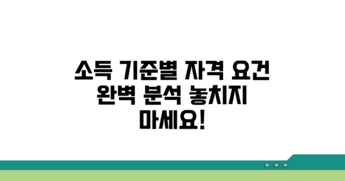 소득 기준별 자격 요건 완전 분석