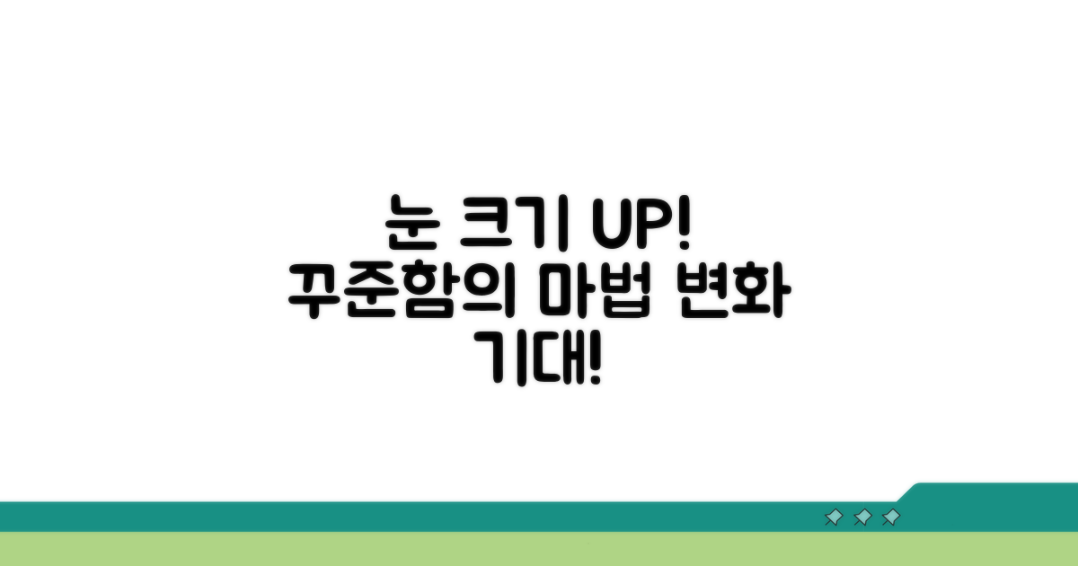 꾸준함이 답! 눈 크기 변화 기대
