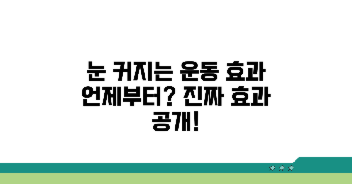 눈 확대 운동 효과, 언제부터?