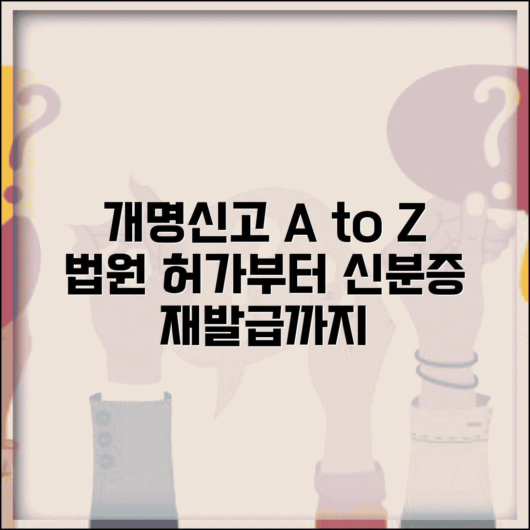 개명신고 절차 한눈에 보기 | 법원 허가부터 신분증 재발급까지