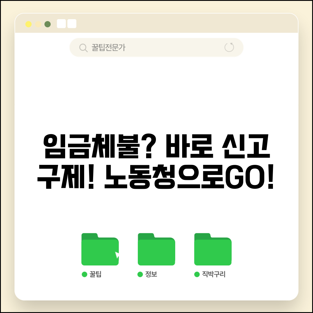 임금체불 진정 노동청 신고 | 임금 체불 신고와 구제 절차