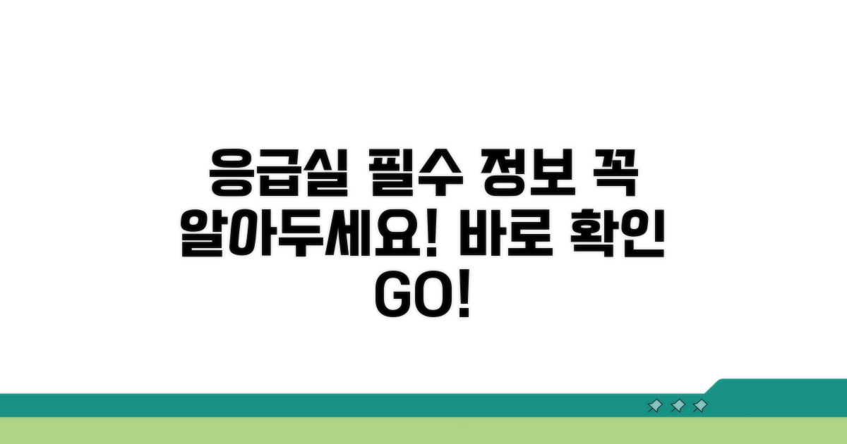 응급실 이용 시 필수 정보