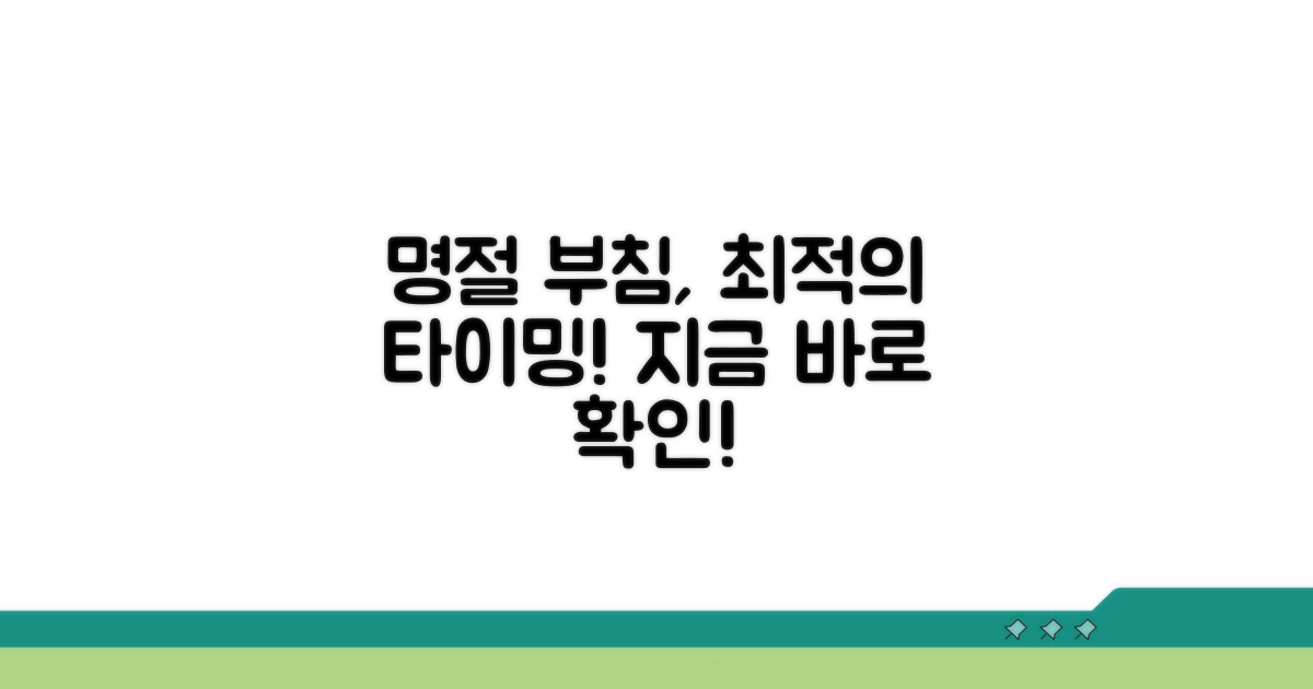 명절 전 부치는 최적 시기