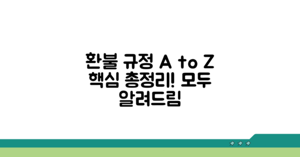 환불 규정 완벽 정리 가이드