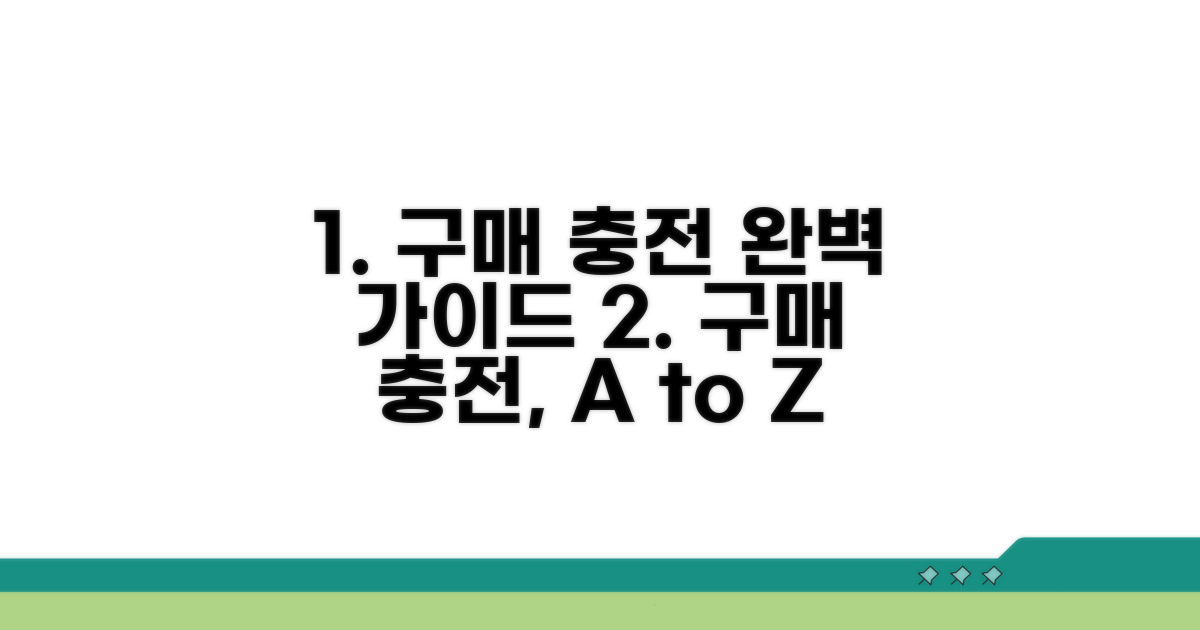 구매 및 충전 방법 총정리