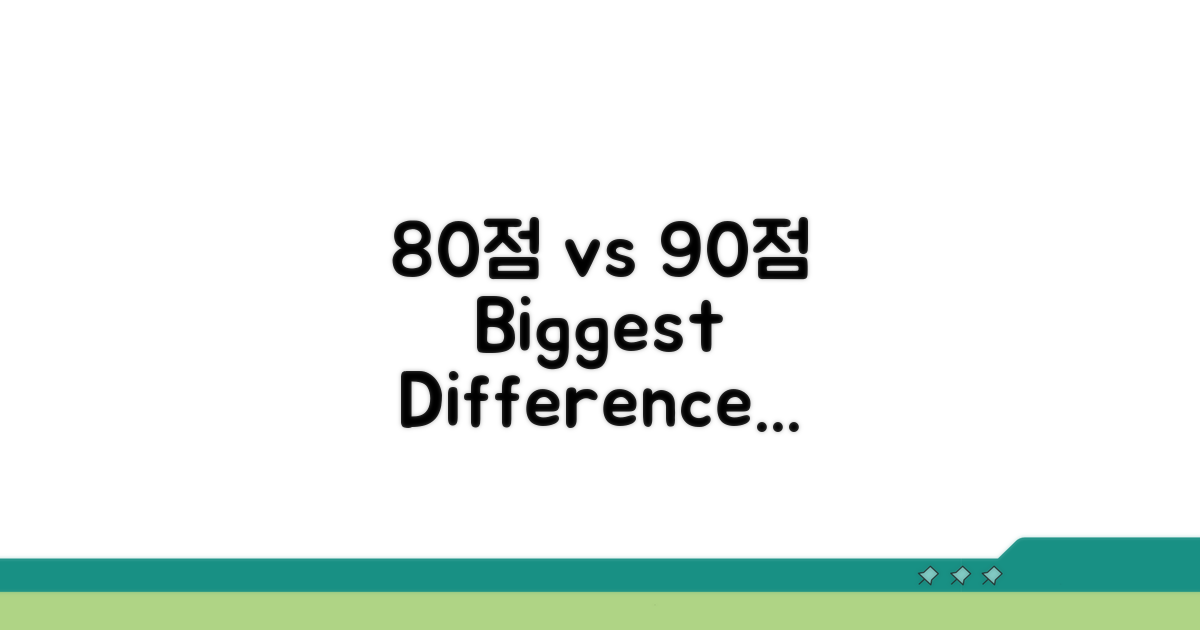 80점 vs 90점, 무슨 차이일까?