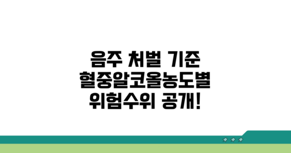 음주 처벌기준 혈중알코올농도별