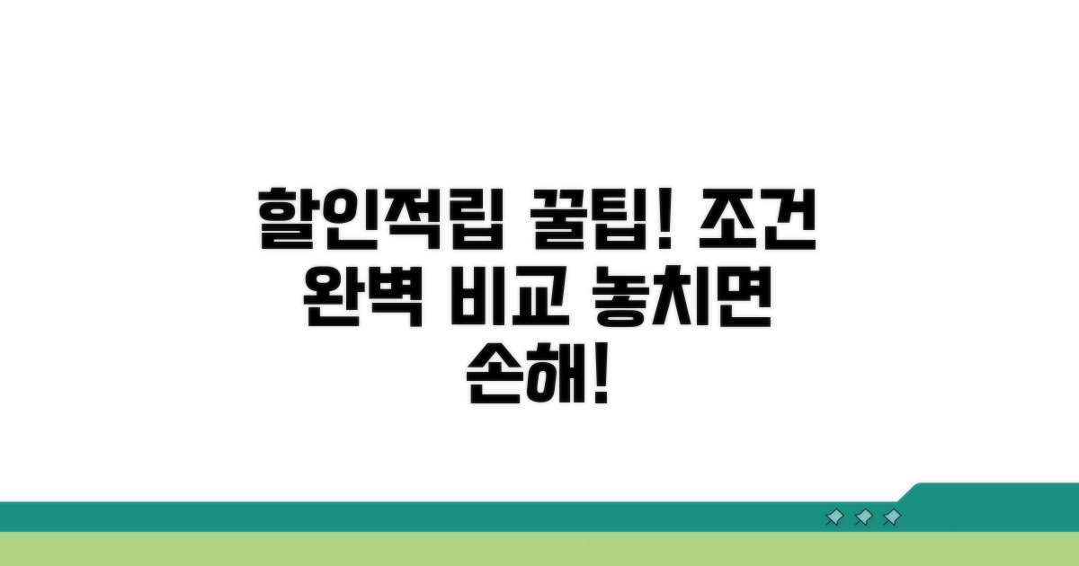 할인 & 적립 조건 완벽 비교