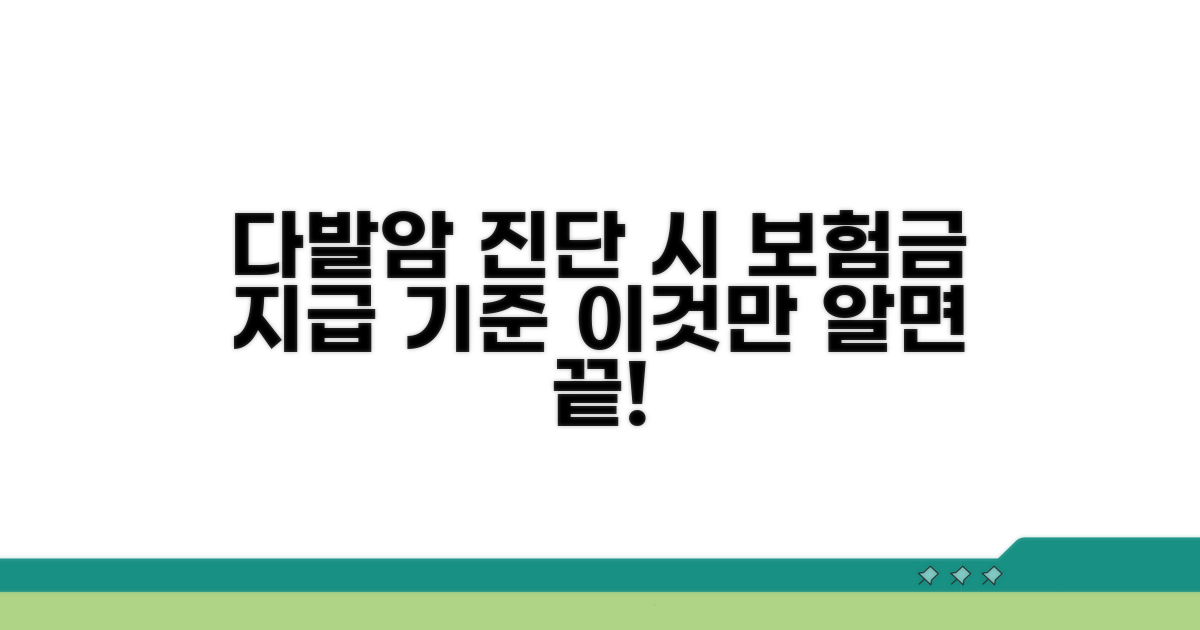 다발암 동시 진단 시 지급 기준