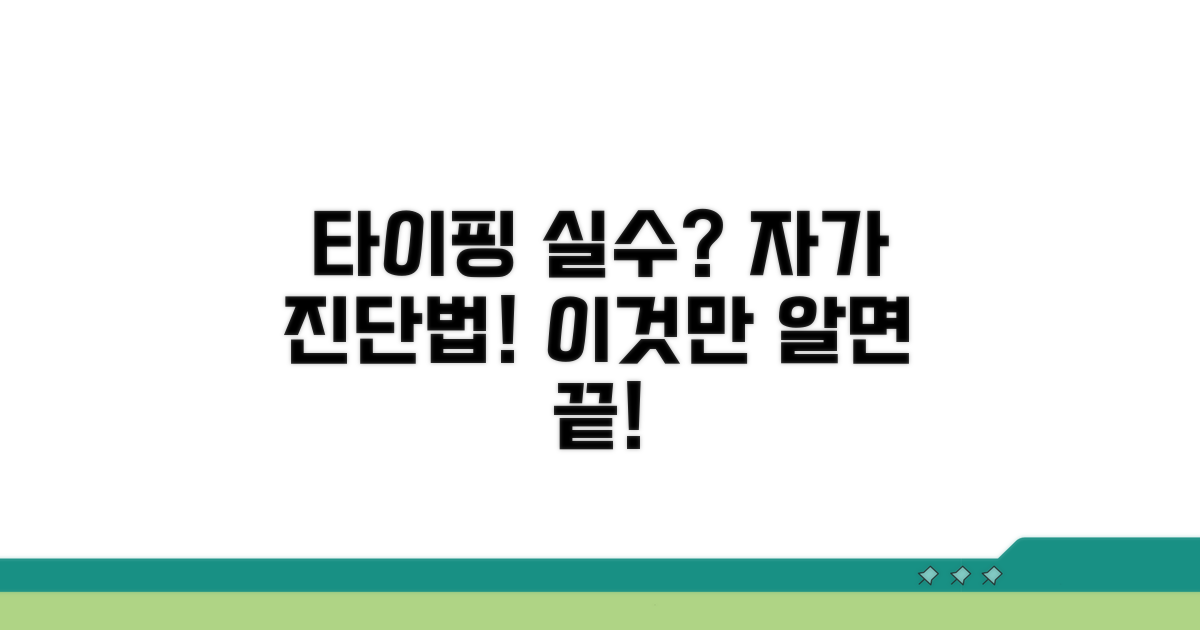 타이핑 오류 자가 진단법