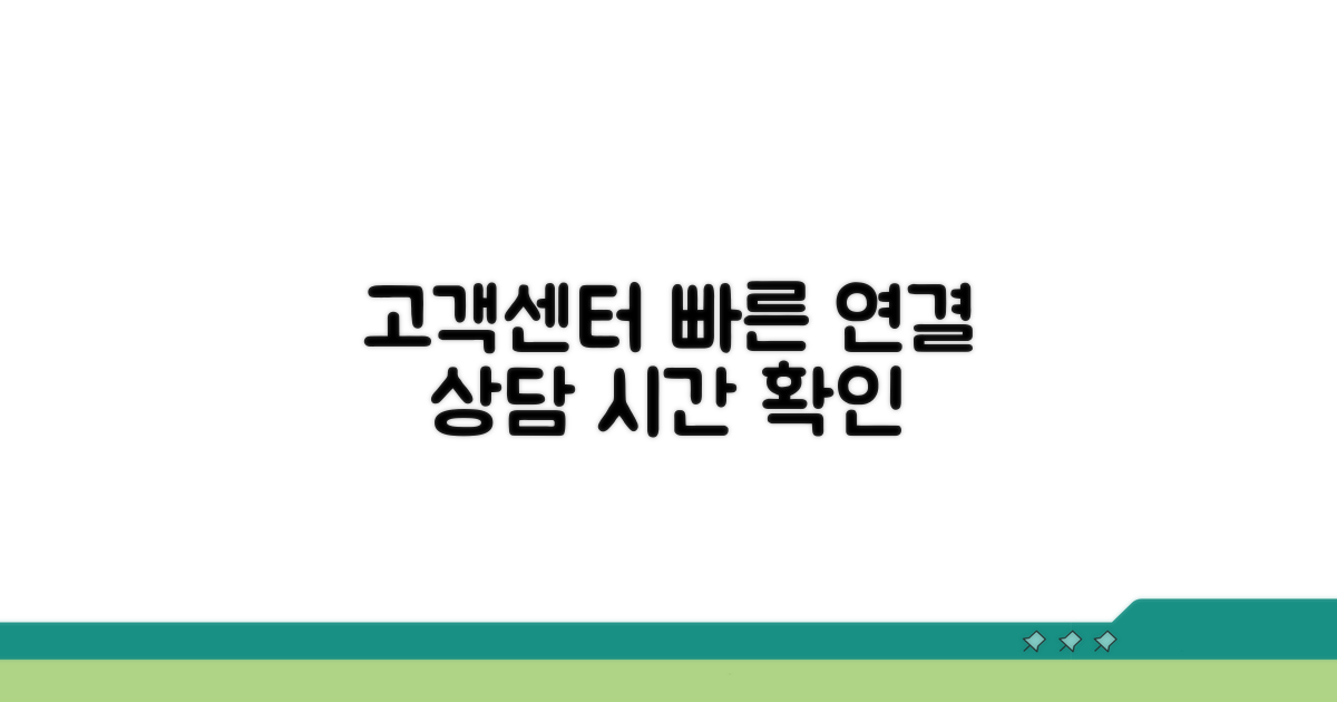 고객센터 전화번호와 상담 시간