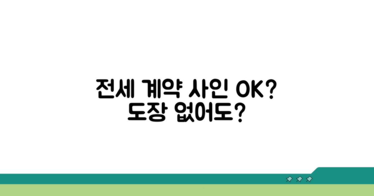 전세 계약, 도장 대신 사인 괜찮을까?