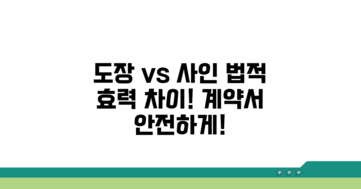 계약서 서명, 도장과 사인 법적 차이점