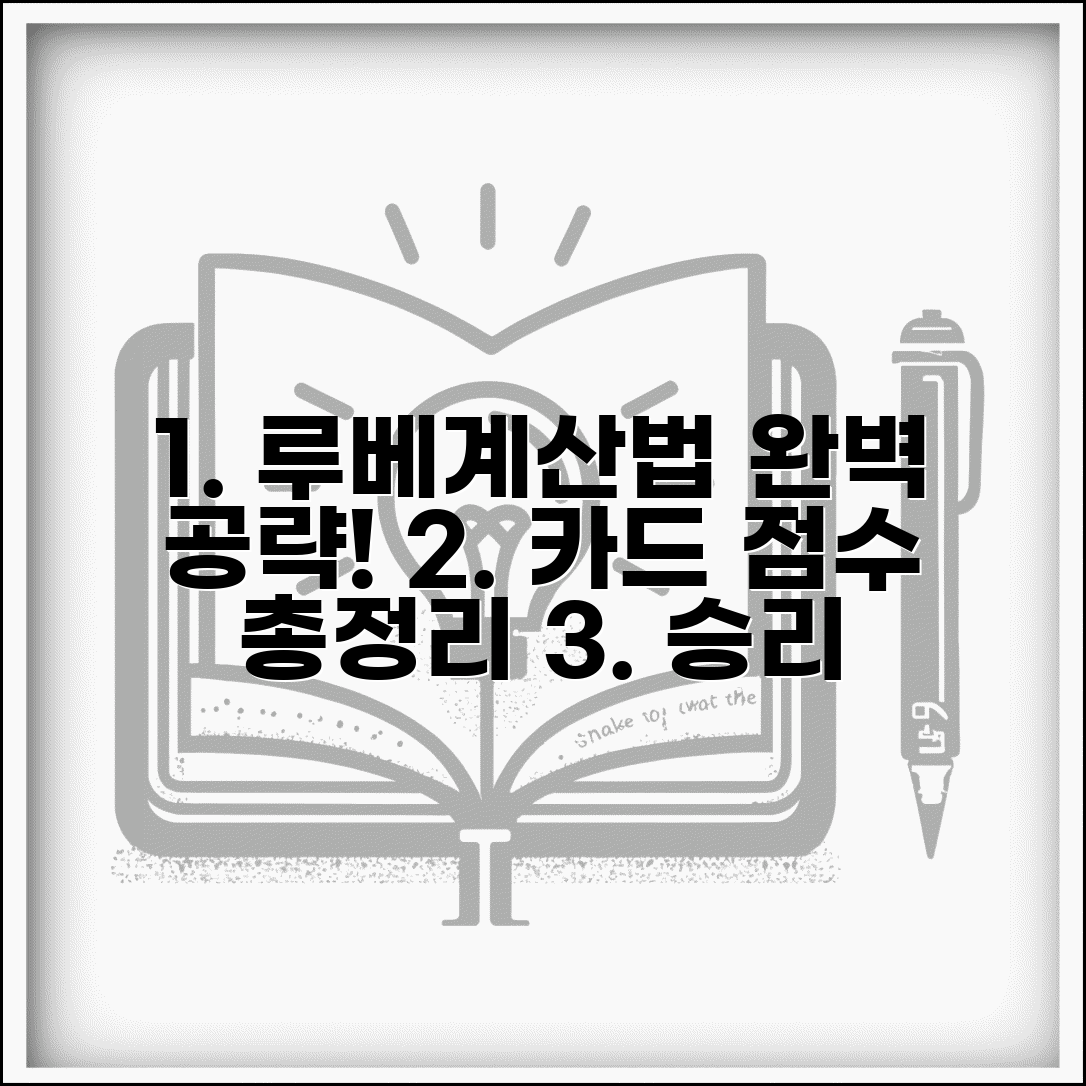 루베계산법 카드게임 점수 완벽 이해 | 카드 조합별 배점 계산 방식 총정리