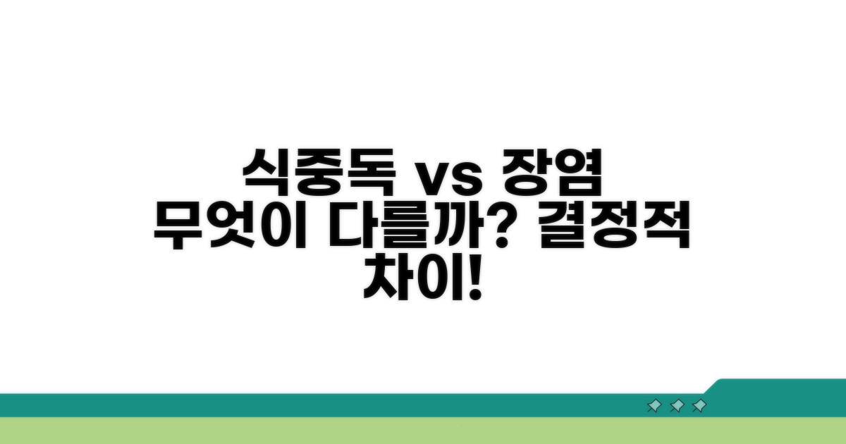 식중독과 장염, 무엇이 다를까요?