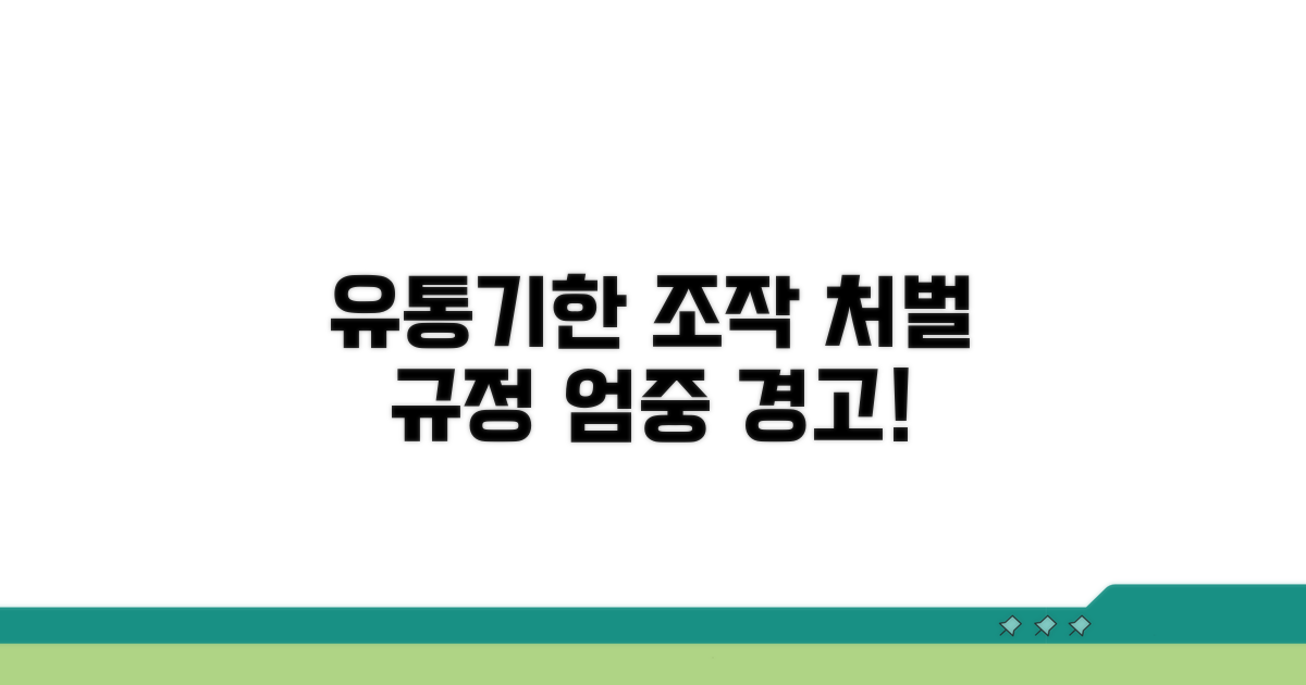 유통기한 조작 적발 시 처벌 규정