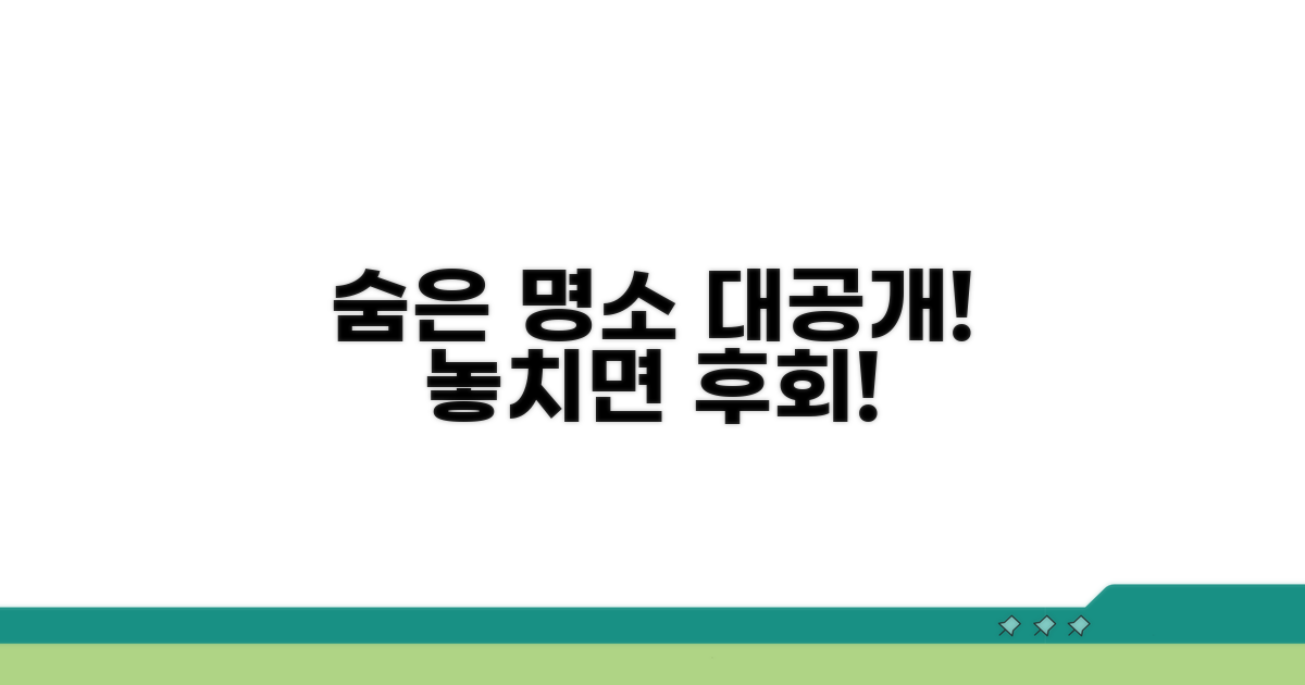 놓치면 후회! 숨은 명소 대공개