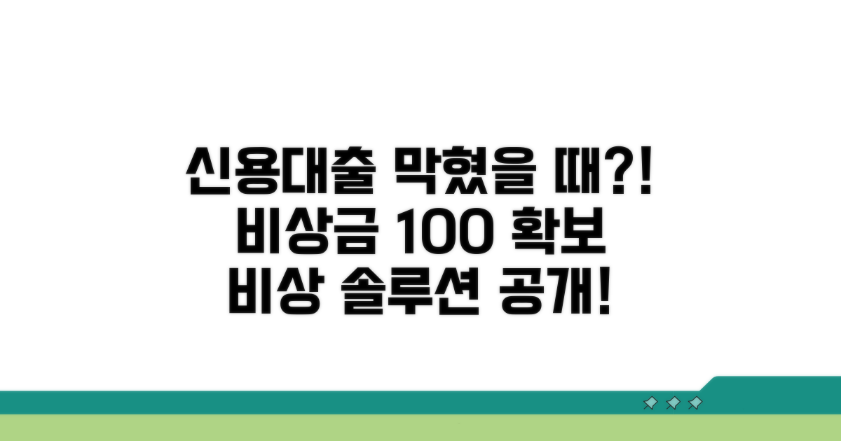 신용대출 한도 소진 시 비상금 마련 법
