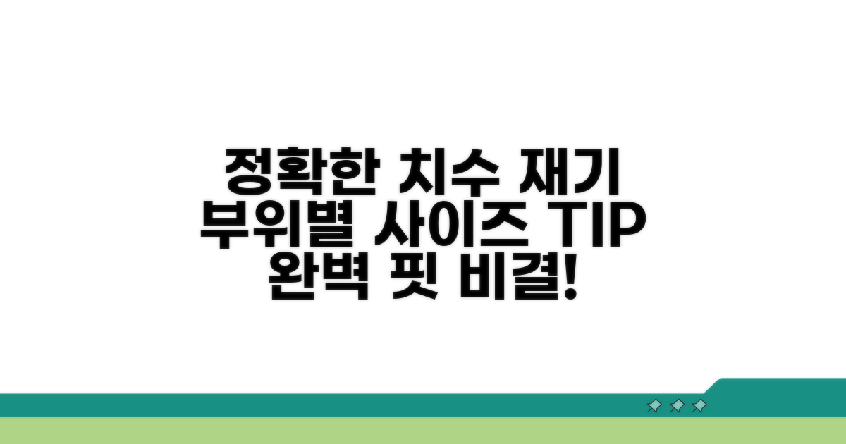 부위별 정확한 치수 재는 법