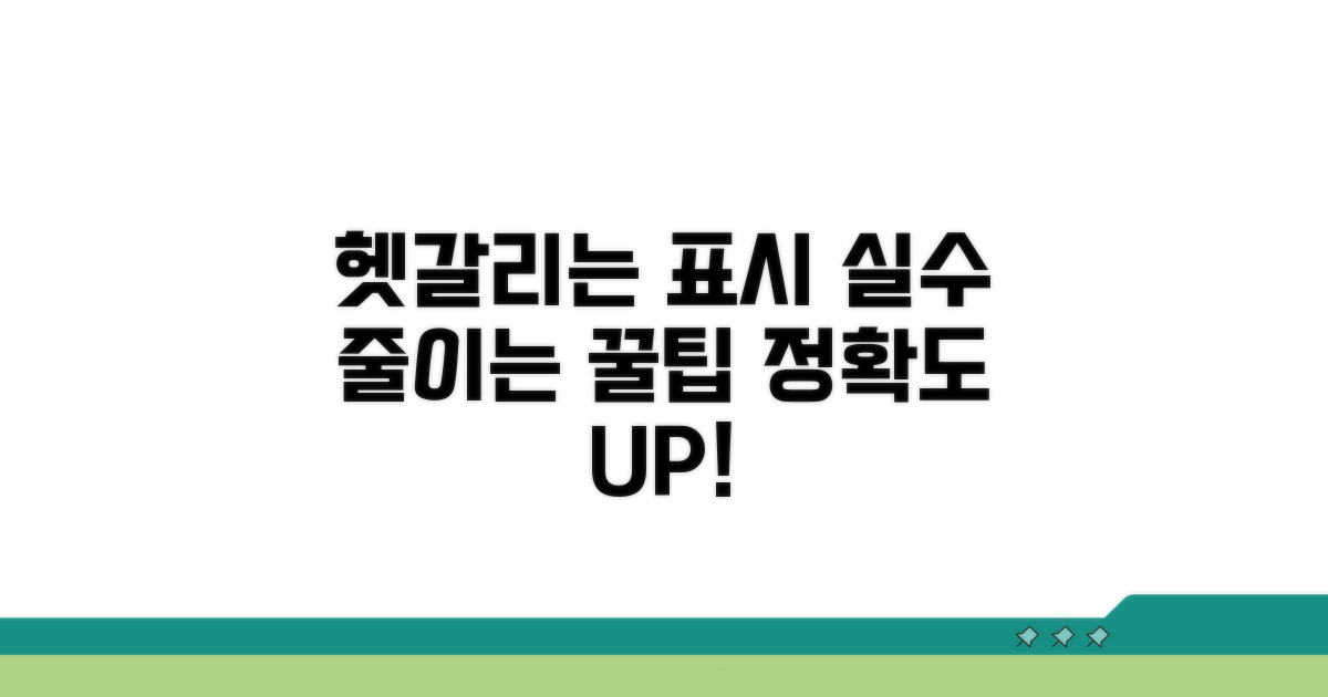 헷갈리는 표시, 실수 줄이는 꿀팁