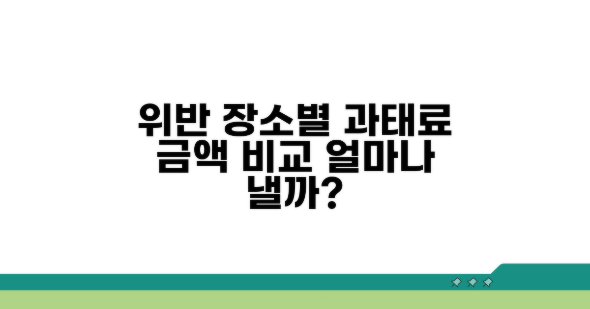 위반 장소별 과태료 금액 비교