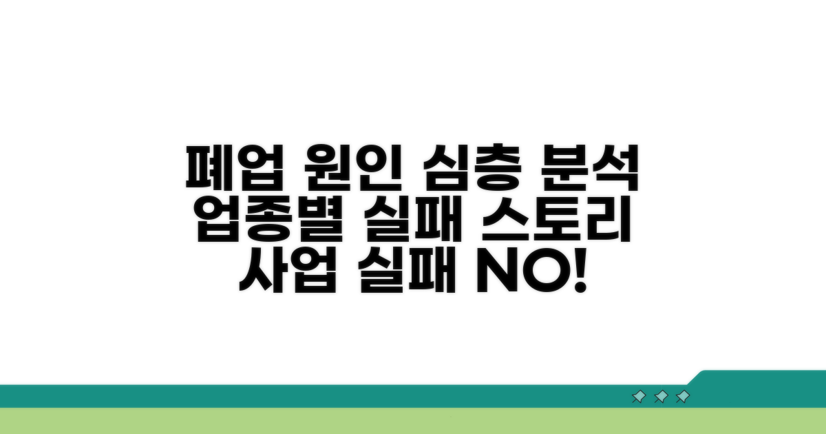 폐업 원인, 업종별 실패 사례 분석