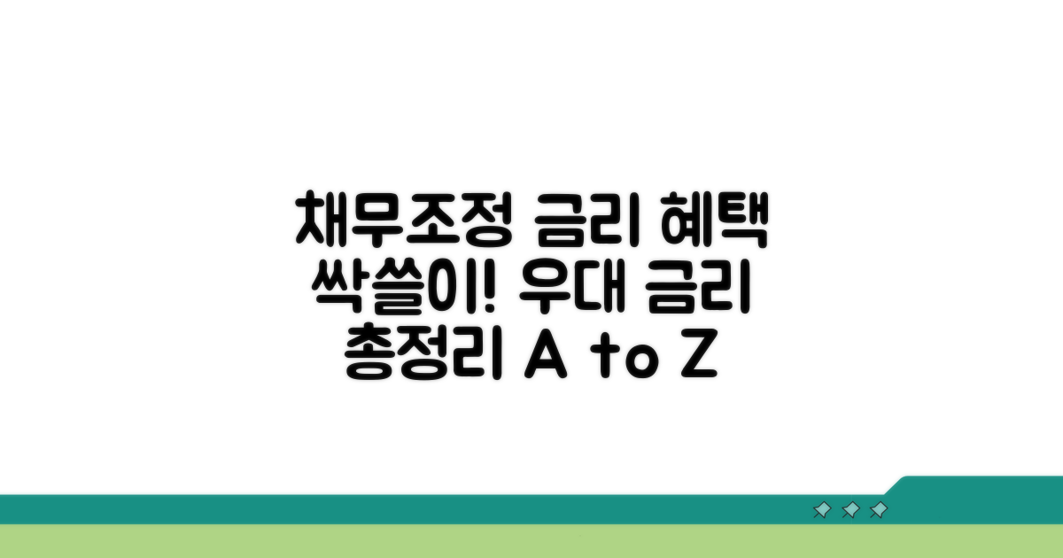 채무조정 이행자 우대 금리 총정리