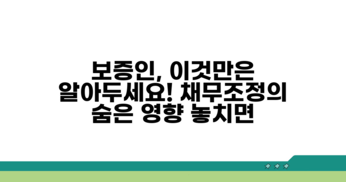 채무조정 시 보증인 영향 파악