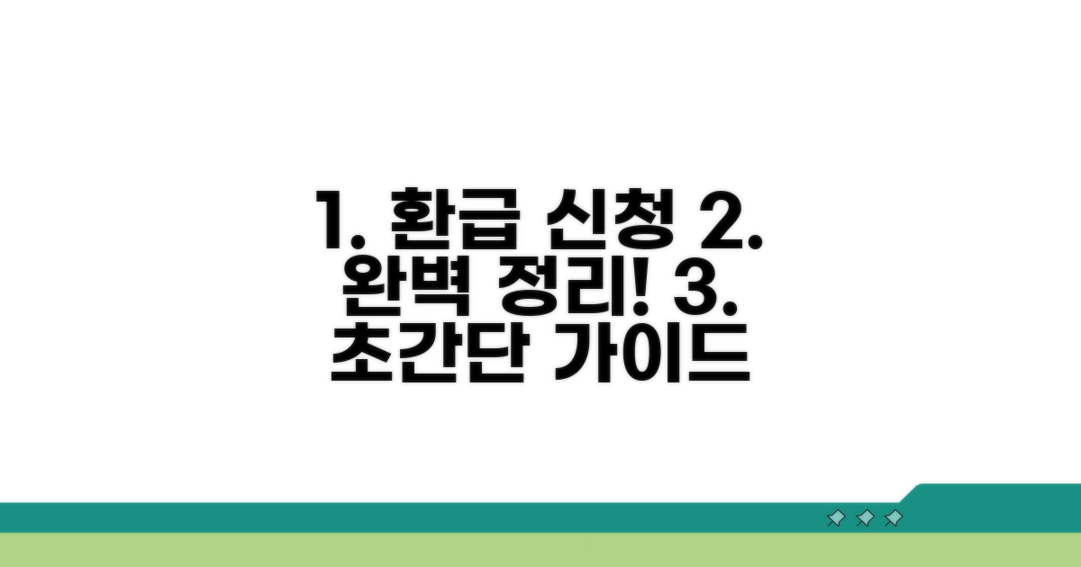 환급 신청 절차 완벽 정리